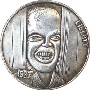 1937 Ușa Prindere Cap de Suveniruri Monede de Colecție 3D Metal Antic Comemorative Morgan Vagabond Monedă Copia Decor Acasă Cadouri de Anul Nou