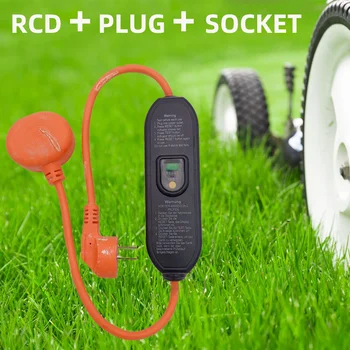 Cablu 3.2 Picior în aer liber RCD prelungitor cu 1 Prize 16A Împământare Priză Întrerupător de Circuit de Protecție în condiții de siguranță Circui