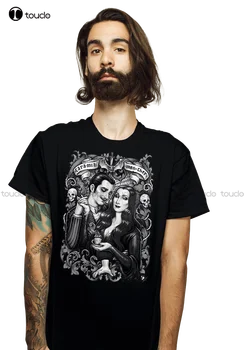 Cara Mia Mon Cher Morticia Și Gomez Addams Parodie Negru T-Shirt S-5Xl Mare Și Înalt Camasi Pentru Barbati