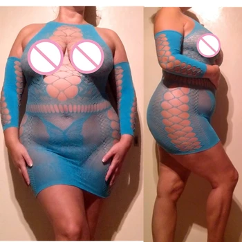 Fishnet Sexy Body Sex Femei Haine Vedea Prin Picioare Deschis Corpului ciorapi de Plasă Gol Afară Teddy Set de Lenjerie Erotic Costum