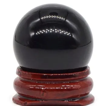 Naturale Obsidian Negru Piatra Minerale de Cuarț Sfera Masaj manual glob de Cristal de Vindecare Feng Shui Acasă Decor Accesoriu 30mm