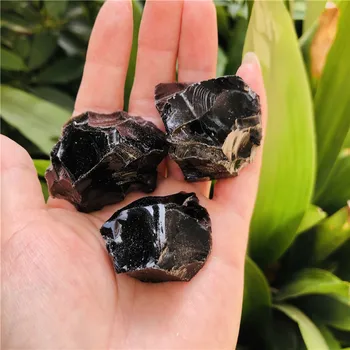 Prime Naturale Obsidian Negru Pietre De Cuarț Dur Cristale Metafizice Reiki De Vindecare