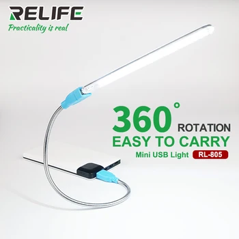 RELIFE RL-805 Mini USB 5V Lumina LED-uri pentru Telefonul Mobil lucrări de Reparații în aer liber de Studiu Noapte de Lectură Dormitor Compact și Portabil