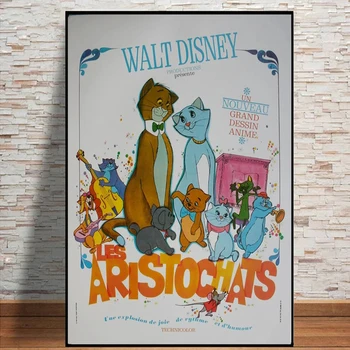 Walt Disney Pisicile Aristocrate Postere Si Printuri Pentru Dormitor Copii Desene Animate Pisicile Familiei Panza Pictura Arta De Perete Decor Acasă Cuadros