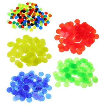 100buc Joc de Bingo Accesorii Chips-uri de Culoare Transparent Contra Plastic Markeri
