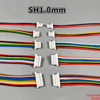 10buc SH 1.0 mm 2/3/4 8 Pini Cablu Conector JST SH1.0 Teren 1.0 mm Singură Femelă Jack Terminale Plug Lungime cablu 10/15/20cm 28AWG