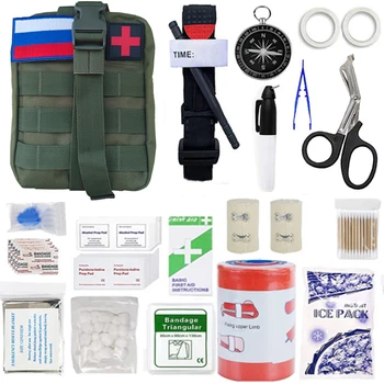 166Pcs în aer liber de urgență trusa de prim ajutor kit de Supraviețuire multi-scop de camping kit tactici Militare bandaj hemostatic kit de urgență