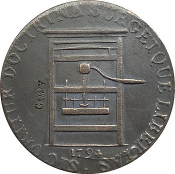 1794 statele UNITE ale americii coloniale probleme de monede copie