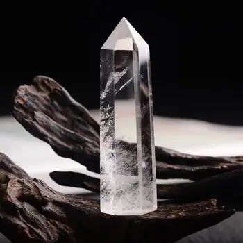 1buc 100% Naturale Cristal de Cuarț pur Bagheta Punct de Obeliscul de Piatră de Vindecare de Energie Cristale Coloana FengShui Decor Acasă Ornamente