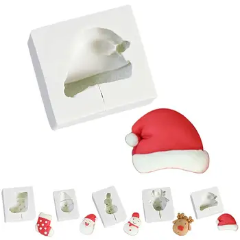 1buc Timbru Biscuit Mucegai 3D Cookie Piston Cutter Patiserie Decorare DIY Alimente Fondant de Copt Mucegai Instrument de Pălării de Crăciun om de Zăpadă