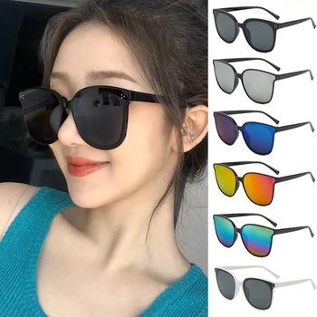 2021 Moda Rotund Ochi de Pisica ochelari de soare Nuante Vintage Bule Roz Ochelari de Soare Femei Barbati Design de Brand de ochelari de Soare Oculos De Sol UV400