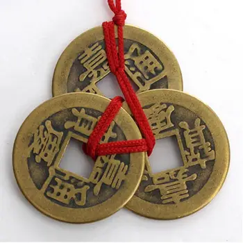 2021 Noua Moda Veche 3 Chineză Feng Shui Monede Creative Drăguț Decorațiuni Interioare Pentru Bogăție Și Succes Norocos Dropshipping