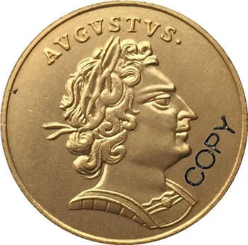 24 K aur placate cu Polonia 1709 MONEDĂ COPIA 24.5 mm