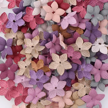 30pc se Amestecă Mic Rafinat Flori din Piele Handmade Flori Artificiale Cap de Nunta de Decorare DIY Scrapbooking Ambarcațiuni de Flori False