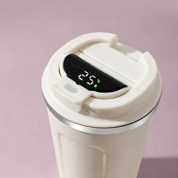 380ml/510ml Smart Digital Inteligent Termică Cana de Cafea cu LED de Afișare a Temperaturii Sticla Termos Portabil de Izolare Termică Cupa