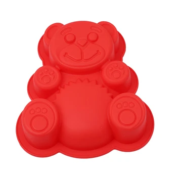 3D Minunat Ursul Forma de Tort Mucegai Mucegai Silicon de Copt Instrumente de Bucătărie Fondant Freze Taart Decoratie Silikonowe Pentru 3D