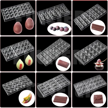 3D Policarbonat Ciocolata Matriță Pentru Copt BonBon Candy Patiserie Decorare Tort de produse de Patiserie Instrument de Dulciuri Ciocolata Mucegai