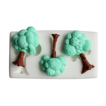 3D de pâine copac Silicon Fondante Mucegai Tort de Ciocolata de Decorare Sugarcraft Bicarbonat de Mucegai