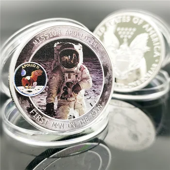 50 de Ani de Spațiu și de Aviație Bani pentru Apollo 11 Aterizare Uman pe Lună Monede Comemorative de Colectare Monede Moneda