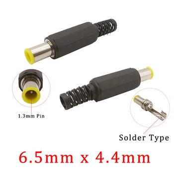 5Pcs/Lot 6.5mmx4.4mm DC Putere de Lipire Conector cu 1,3 mm Pin 6.5*4.4 mm DIY Reparatii Incarcator DC Plug de sex Masculin DIY Părți Adaptor