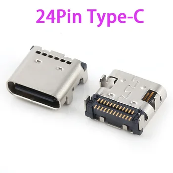5pcs 24P USB 3.1 Tip-C Conector 24 Pin Recipient Unghi Drept Tip C PCB SMT Dublu Rând Fila de sex Feminin Mufa Jack de Încărcare