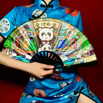 8 Inch Pânză de Mătase Stil Chinezesc tendință de Pliere Fan Antichitate Evantai de Caligrafie, Pictură drama Model Evantai de Decor Acasă