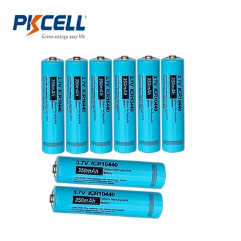 8pcs PKCELL ICR10440 Mărimea AAA Baterie cu Litiu 3.7 V 350mAh 10440 Li-ion Acumulatori Pentru Lanterne Far
