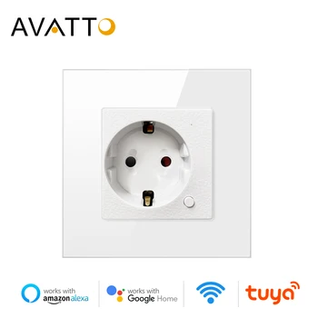 AVATTO Wifi Priză de Perete,Standard UE Voce de la Distanță de Control Priza de Putere priza Funcționează Cu Google Acasa Alexa IFTTT Tuya Smart home
