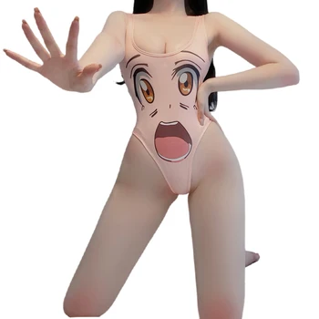 Anime Japonez Stil Body Femei Lenjerie Sexy Erotic Model De Imprimare Sling Siamezi Tanga Lenjerie Bodystocking