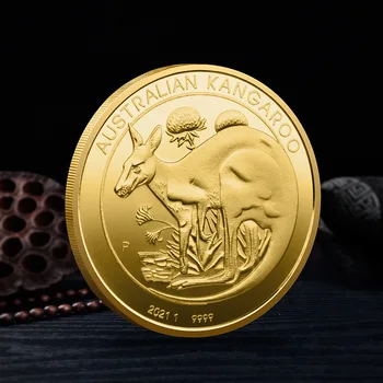 Australian Kangaroo 2021 Placat cu Aur de Monede de Suveniruri și Cadouri Drăguț Animale Decoratiuni Acasă Colecții de Monede Comemorative