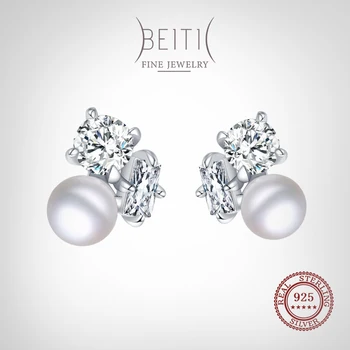 Beitil Clasic Argint 925 Moda Pearl Stud Cercei Pentru Femeile Nunta Logodna Bine Feminin Bijuterii