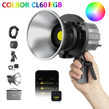 COLBOR CL60 Cob lumina Video de Fotografie de Iluminat RGB Studio Video Lumina Camera Fotografică COLBOR CL100 60W/100W Lampa de Fotografiere
