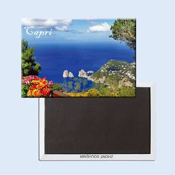 Capriisland situată în Marea Tireniană, în Golful Napoli din Italia Magneți de Frigider 21674 island Resort Suvenir