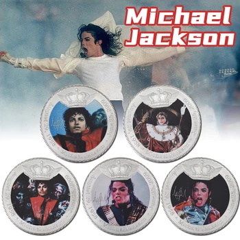 Celebrul Cântăreț De Rock, Michael Jackson Monede De Argint Copia Monedă Comemorativă Colecție De Decorațiuni Cadouri