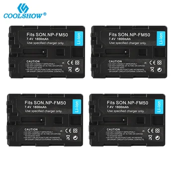 Coolshow baterie Reîncărcabilă NP-FM50 NP-FM50 FM55H FM30 FM51 pentru Sony DCR-PC101 A100 Series DSLR-A100 MVC-CD200 Baterii