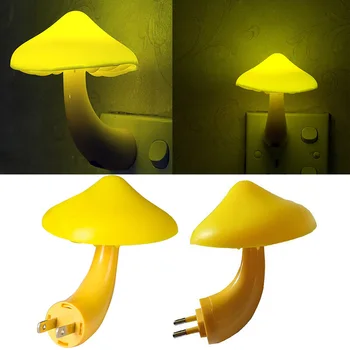 Creative Ciuperci Lumina de Noapte Lumina-Senzor de control CONDUS de Ciuperci Noapte Lumină de Economisire a Energiei SUA/UE Plug pentru Acasă Bucatarie Baie