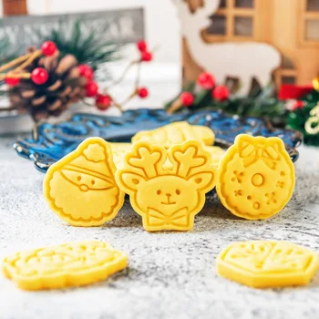 Crăciun fericit Mini Cookie Matriță Timbru Cutter de Desene animate Drăguț Biscuit Mucegai DIY Fondant Tort Mucegai de Copt Instrumente de Decorare