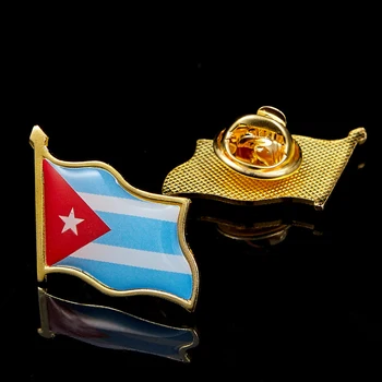 Cuba Drapelul Național Flutură Rever Pălărie Pac Ac De Cravată &Insigna Brosa Patriotism, Mândrie Accesorii De Îmbrăcăminte