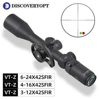 DESCOPERIREA Luneta 3-12X42 4-16X42 6-24X42 SFIR Spotting domeniul de Aplicare Pentru Pușca de Vânătoare de Blocare SFP Turnulete Riflescope Optica Vedere