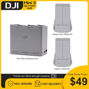 DJI Mini 3 Pro Power Accesoriu Inteligent de Zbor Baterie Plus 3850 mAh/Inteligent Baterie Zbor 2453 mAh/Două sensuri de Încărcare Hub
