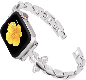 De lux din metal curea din otel inoxidabil pentru Apple Watch Ultra 49mm 8 7 41mm 45mm iwatch 6 5 4 3 SE 40mm 44mm de albine diamant accesorii