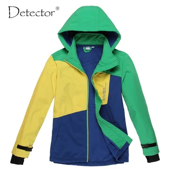 Detector de băieți mari softshell jacheta Verde Galben Albastru 140-176