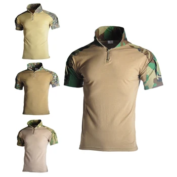 Dimensiune Mare T Shirt Armata Tactice Cămașă De Uniformă Militară Airsoft Camuflaj Combat Shirt Pentru Bărbați Luptă Mâneci Scurte, Cămașă De Vânătoare