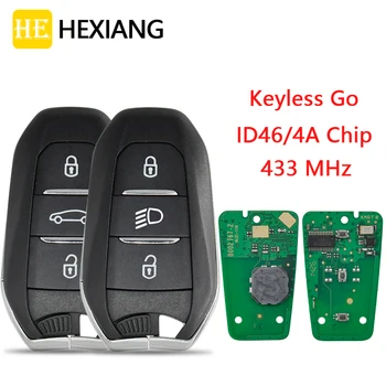 EL Xiang Control de la Distanță Cheie Pentru Peugeot 208 308 508 Citroen C4 C5 DS4 DS5 ID46/4A Cip 433 FSK Auto Smart Keyless Go Promixity