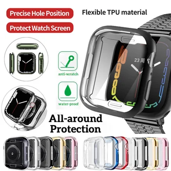 Ecran Protector Pentru Apple Watch Caz 45mm 41mm 44mm 40mm TPU Bara de protecție Acoperă Pentru Apple Watch 8 7 Ultra 49mm 42mm 38mm Caz Complet