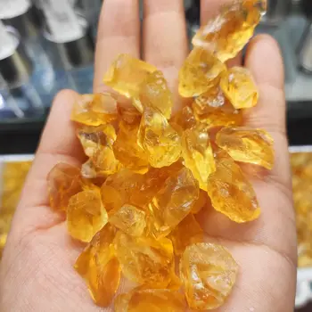 En-gros de 200g Naturale Galben Cristal Pietriș Prime topaz piatră DIY Acasă Decorare Decor Minerale Naturale Cristal de Cuarț de Vindecare