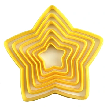 F2TE Set de 6 de Craciun Tip Cookie Cutter Matrite Stele Forma de Tort Fondant Tăietor de Biscuiti Forme de Tort Decoruri Instrumente de Forme pentru Copt