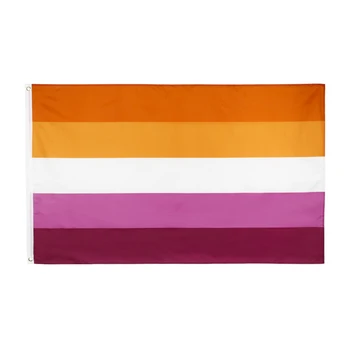 FLAGCORE 3x5Fts 90X150cm LGBT Nou Apus de soare, Lesbiene Mândrie Steagul