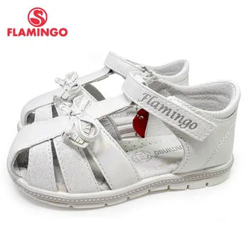 FLAMINGO 2022 Copii Sandale Dublu Cârlig&Bucla de Sandale de Vară Drăguț Floare de Imprimare Suport Arc Fete Copilul Sandale pentru Copii Pantofi