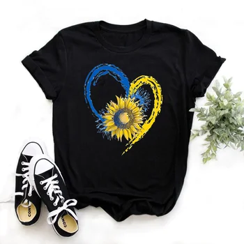 Femei T Shirt Rece Pavilion de Floarea-soarelui Iubitorii de Vintage Print cu Maneci Scurte T-shirt Femeie de Moda Bluze 2022 Vara Y2k Haine Topuri